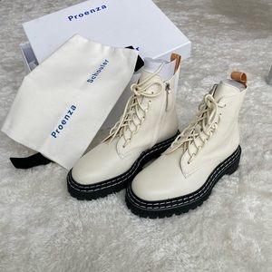 Proenza Schouler White Lace up Boots
